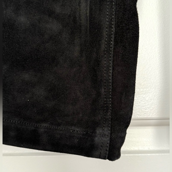 Zara Suede Leather Pants L Black NWT - Picture 8 of 8